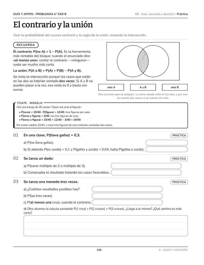 Página 126 del libro: Actividad del libro