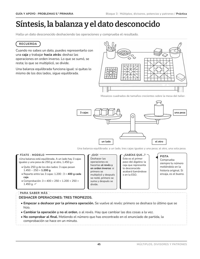 Página 45 del libro: Actividad del libro