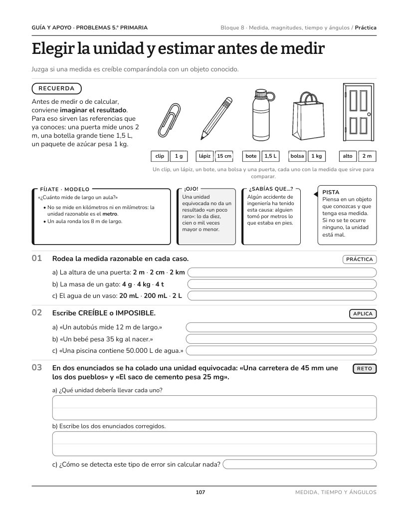 Página 107 del libro: Actividad del libro