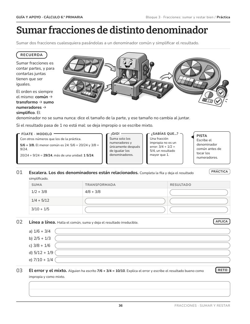 Página 36 del libro: Actividad del libro