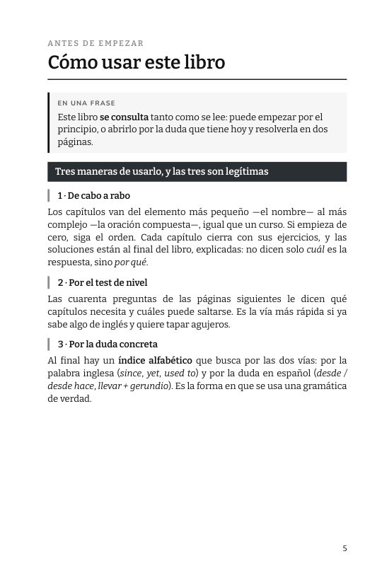 Página 5 del libro: Cómo usar el libro