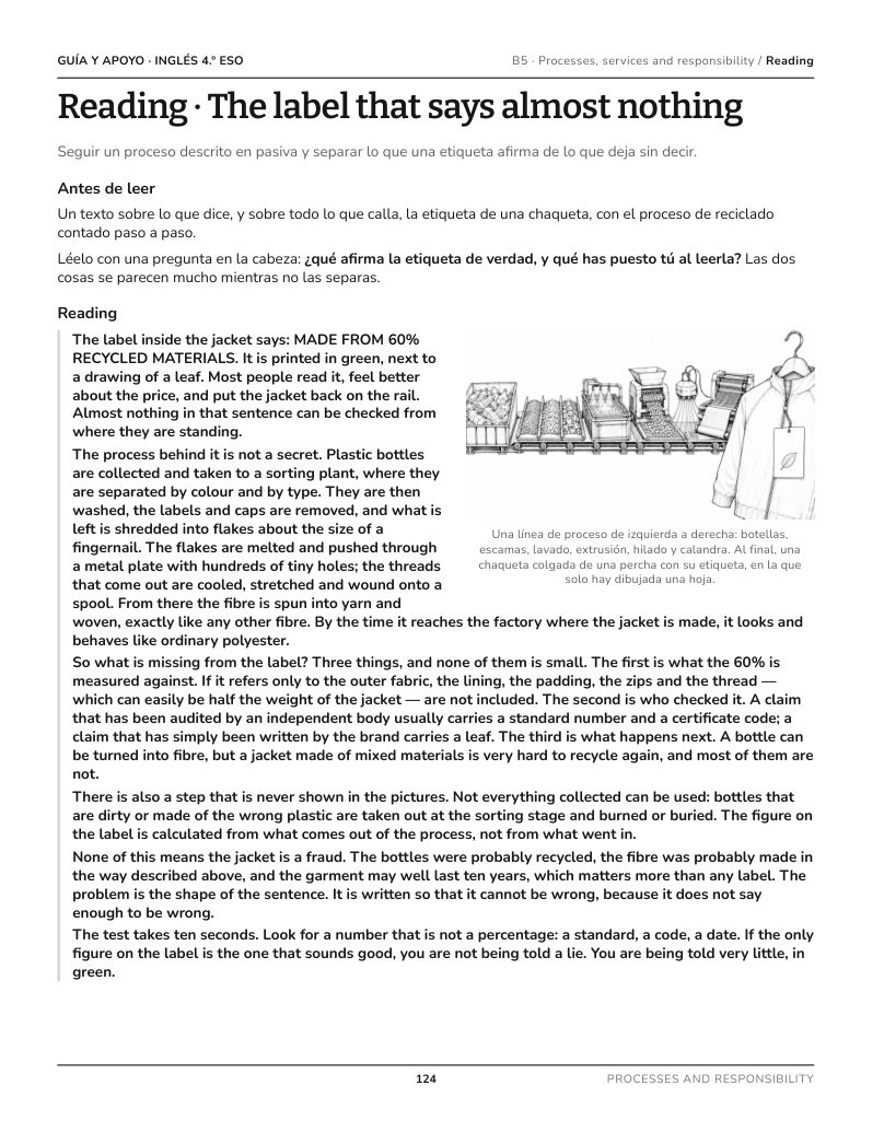 Página 124 del libro: Actividad del libro