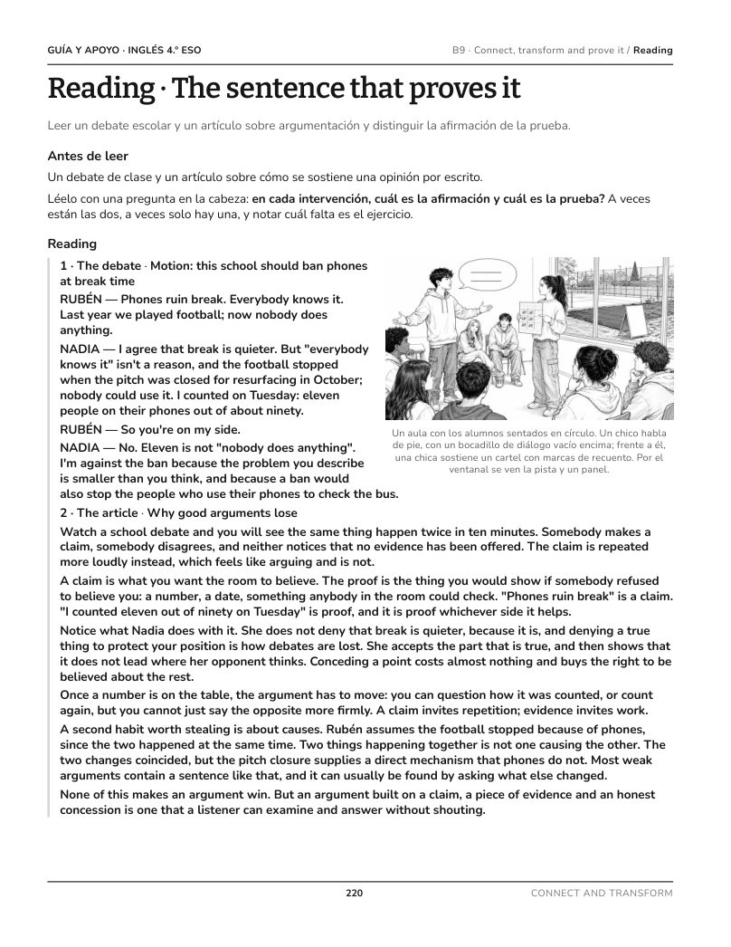 Página 220 del libro: Actividad del libro