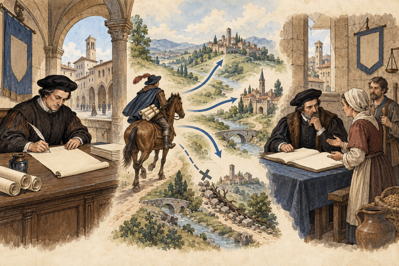 Un editto anonimo passa dalla scrittura alla distribuzione per strade diverse e alla verifica di un registro locale.