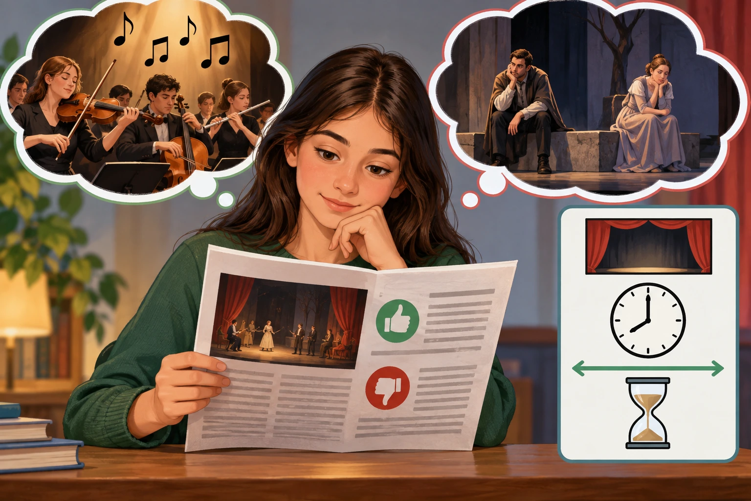 Uma crítica teatral aprecia a música e questiona o final lento da peça.
