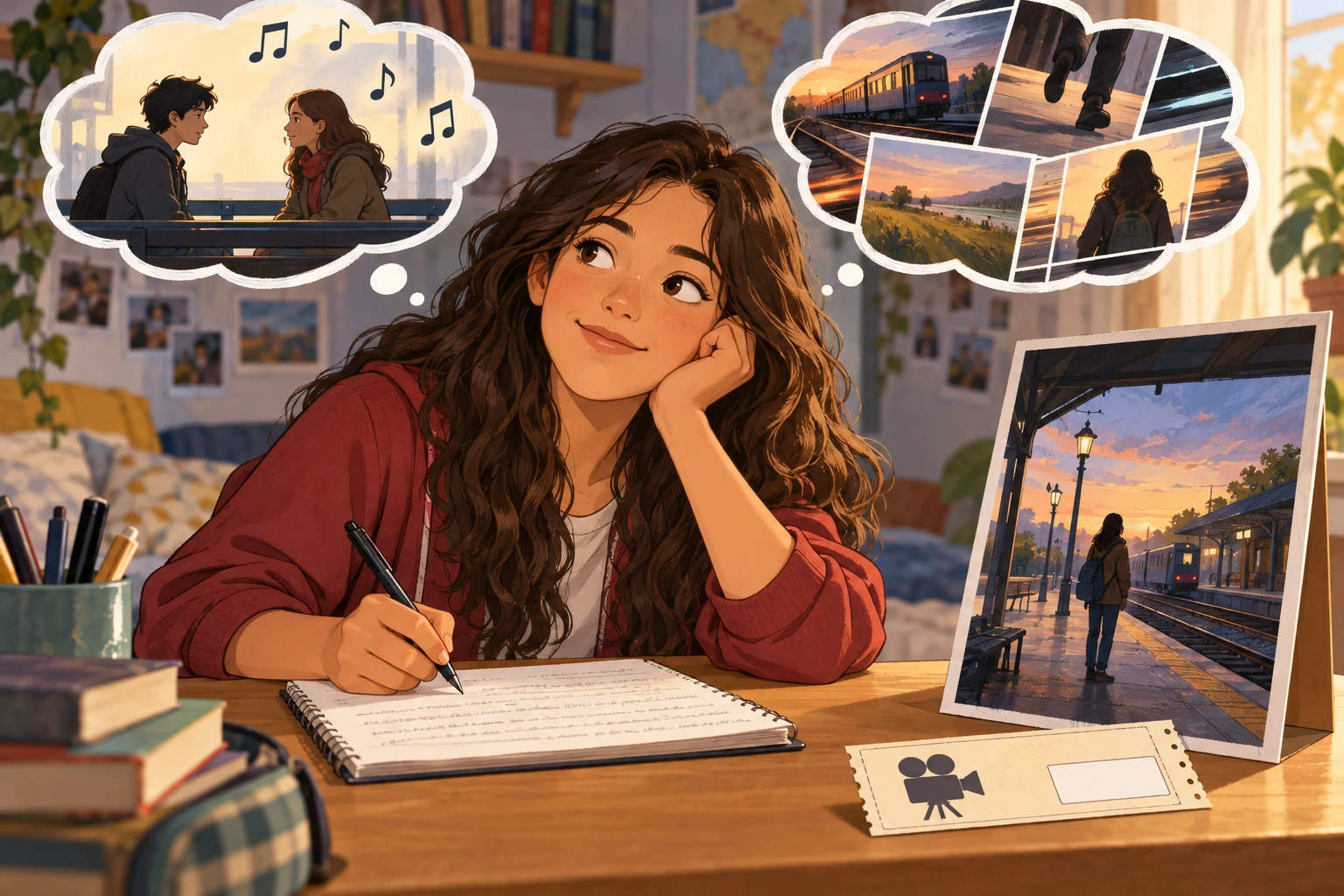Ana escreve opinião sobre música e final de filme passado sobretudo numa estação.